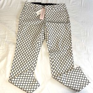 Banana Republic Sloan Ivory diamond Design Pant- size petite 00